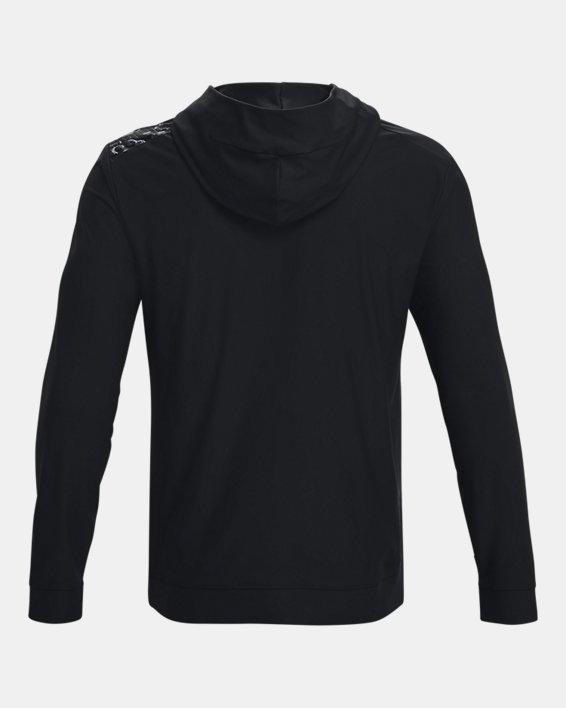 Men's Curry Hooded Golf Shirt, Black, pdpMainDesktop image number 6